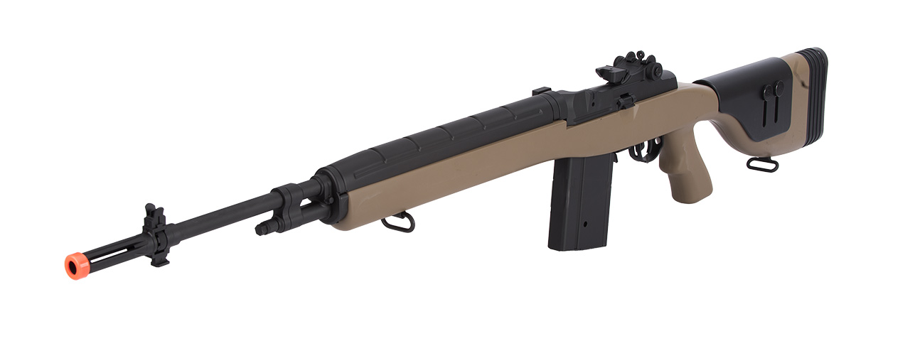 Lancer Tactical LT-732 DMR Stock 45" M14 SOCOM Airsoft AEG (Tan) - Click Image to Close