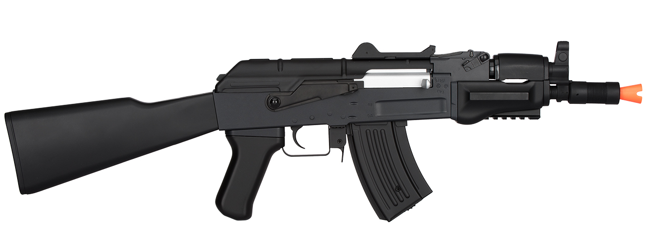 LT-737 METAL AK47 AEG AIRSOFT RIFLE W/ BATTERY & CHARGER (BLACK) - Click Image to Close