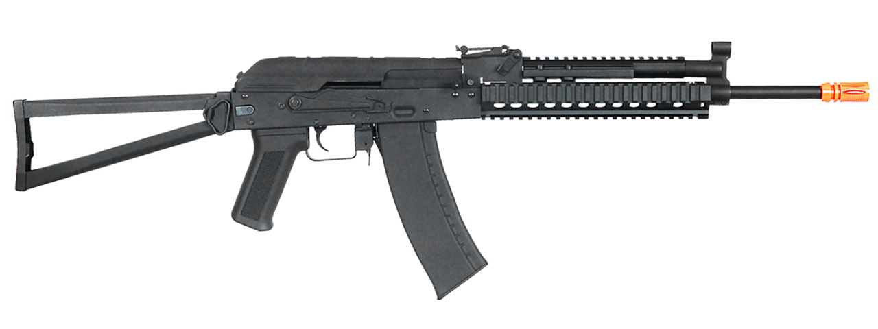 Lancer Tactical Full Metal AK-74 KTR RIS AEG Airsoft Rifle (BLACK)