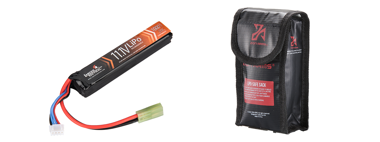 Lancer Tactical 11.1v 1000mAh 20C Stick Lipo Battery - Click Image to Close