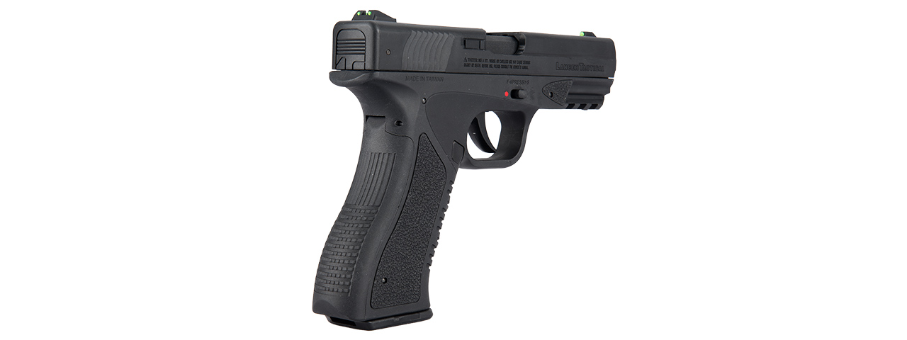 Lancer Tactical Defender LTX-3 CO2 Half-Blowback Airsoft Pistol (BLACK) - Click Image to Close