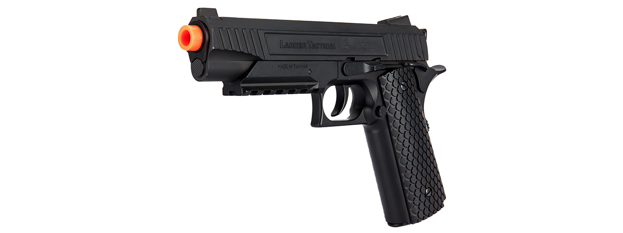 Lancer Tactical Cobra LTX-50 1911 CO2 Half-Blowback Airsoft Pistol (Color: Black) - Click Image to Close