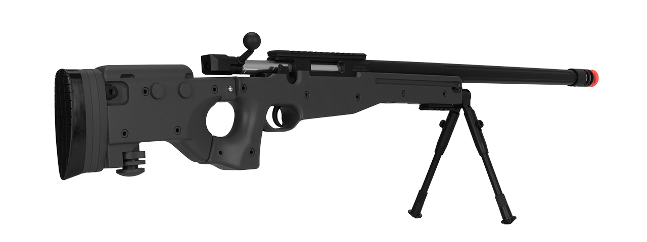 M1196B BOLT ACTION AIRSOFT SNIPER RIFLE W/ FOLDING STOCK (BLACK) - Click Image to Close