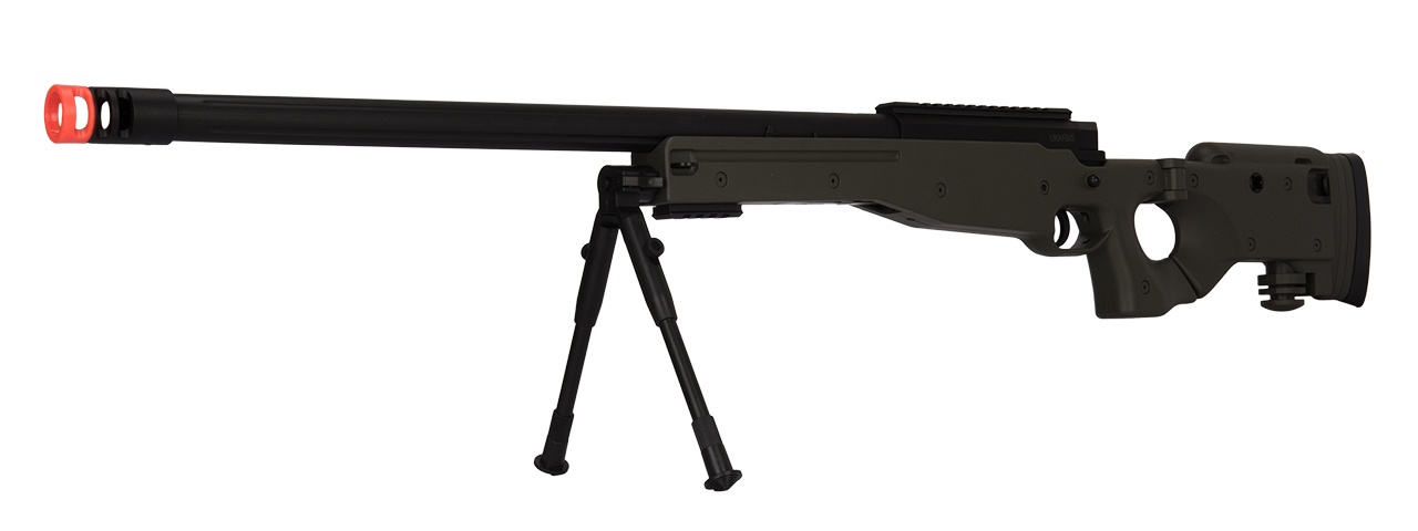 M1196G BOLT ACTION AIRSOFT SNIPER RIFLE W/ FOLDING STOCK (OLIVE DRAB) - Click Image to Close