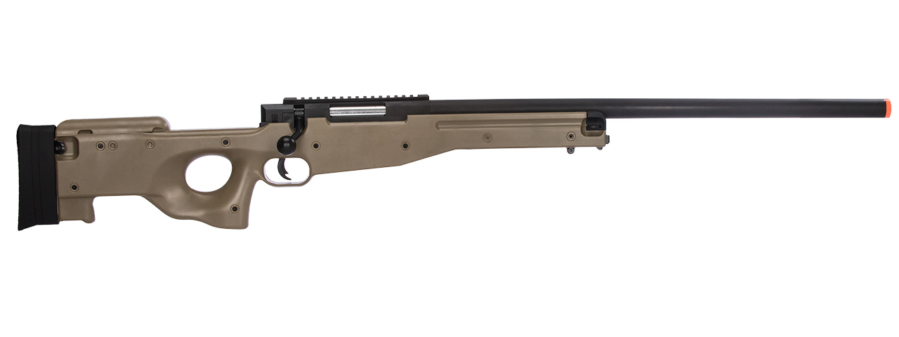 UK Arms M96T L96 Bolt Action Spring Airsoft Sniper Rifle (Color: Tan) - Click Image to Close