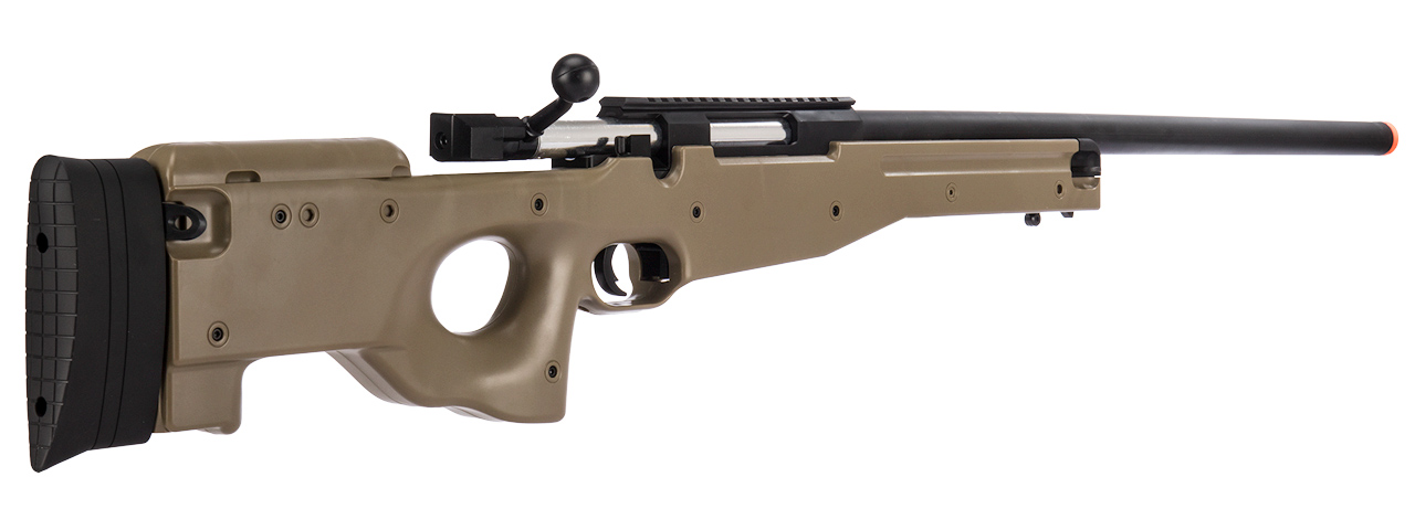 UK Arms M96T L96 Bolt Action Spring Airsoft Sniper Rifle (Color: Tan) - Click Image to Close