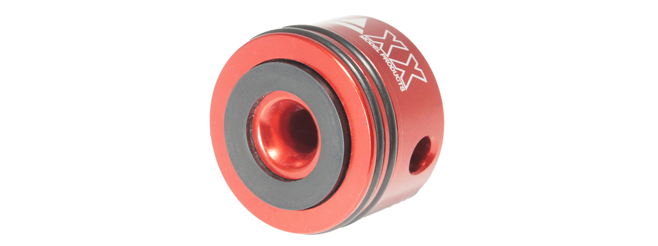 MX-CYL001CHS ALUMINUM DOUBLE AIRSEAL & DAMPER AEG CYLINDER HEAD (RED) - Click Image to Close
