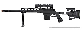 P1402 FULLY LOADED TACTICAL QUAD RIS SNIPER RIFLE (BLACK)