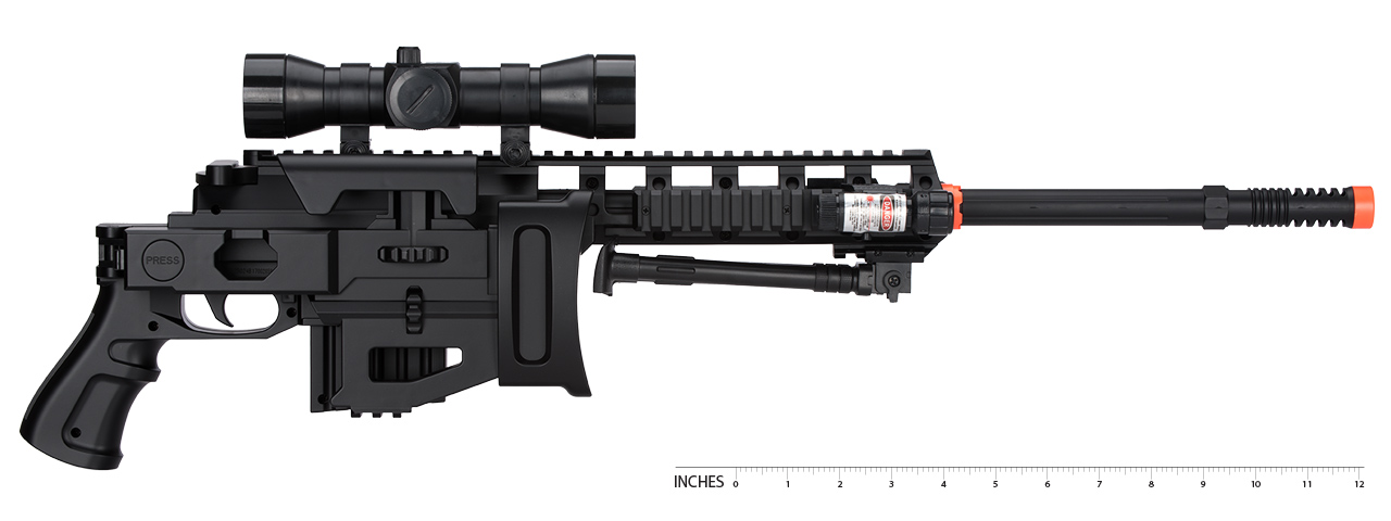 P1402 FULLY LOADED TACTICAL QUAD RIS SNIPER RIFLE (BLACK)