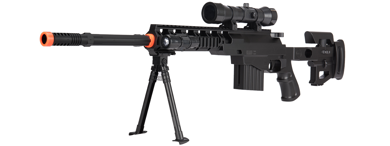 P1402 FULLY LOADED TACTICAL QUAD RIS SNIPER RIFLE (BLACK)