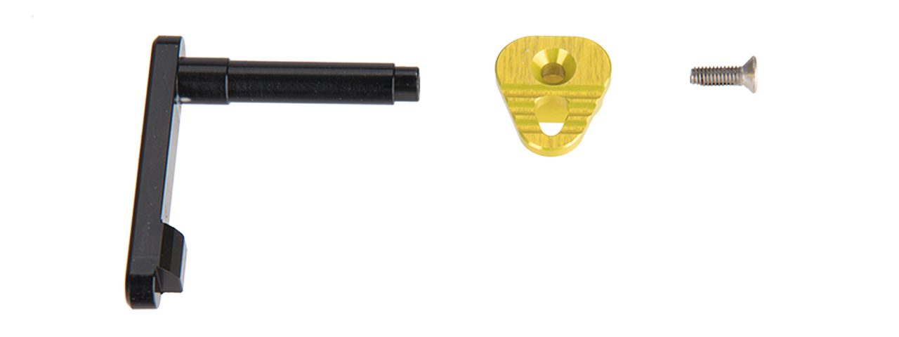 RTA-7033 ANODIZED ALUMINUM MAGAZINE CATCH FOR M4/M16 (YELLOW) - TYPE B - Click Image to Close