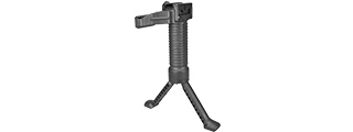 SG-01D-B TACTICAL BIPOD GRIP WITH SINGLE RAIL GRIP POD SYSTEM (BLACK)