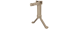 SG-01D-T TACTICAL BIPOD GRIP WITH SINGLE RAIL GRIP POD SYSTEM (TAN)