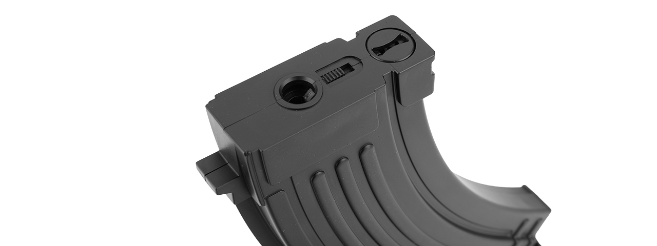 140RD MID CAPACITY POLYMER AIRSOFT MAGAZINE FOR AK AEGS (BLACK) - Click Image to Close