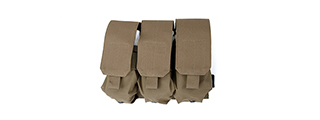 AMA AIRSOFT TACTICAL TRIPLE MAGAZINE POUCH - COYOTE BROWN