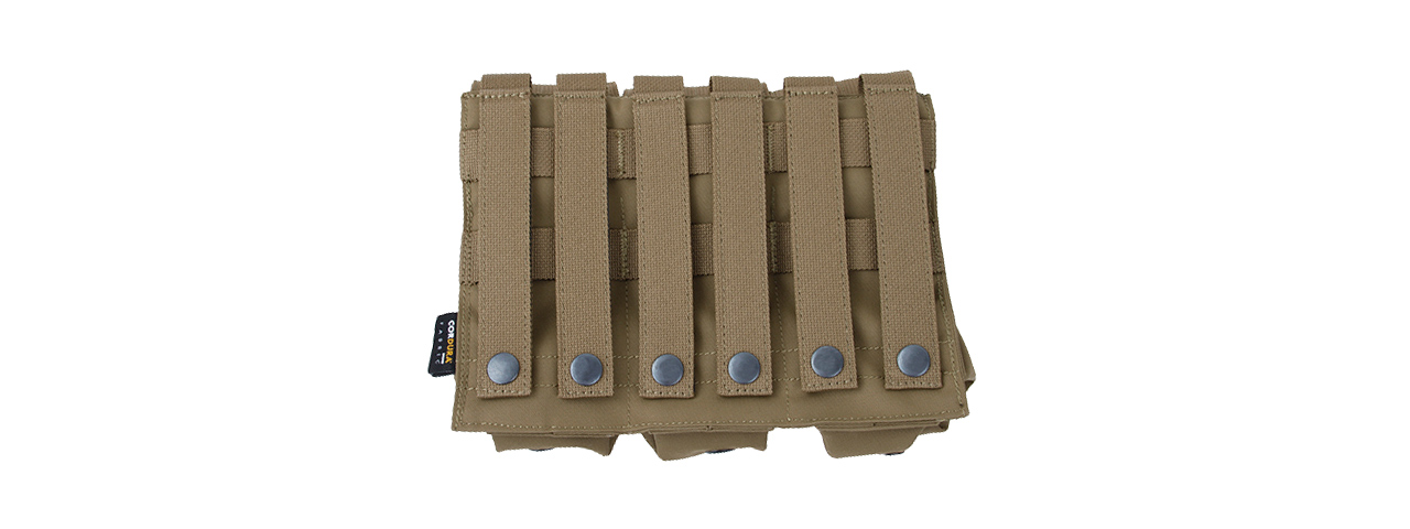 AMA AIRSOFT TACTICAL TRIPLE MAGAZINE POUCH - COYOTE BROWN