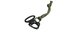 T1635-F QUICK DETACH SHACKLE WITH PARACORD PULL (FOLIAGE GREEN)
