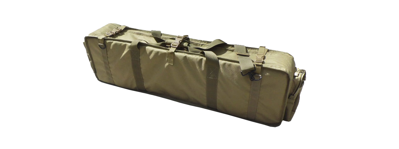 AMA MOLLE LINED TACTICAL RIFLE BAG W/ SHOULDER STRAP - KHAKI - Click Image to Close
