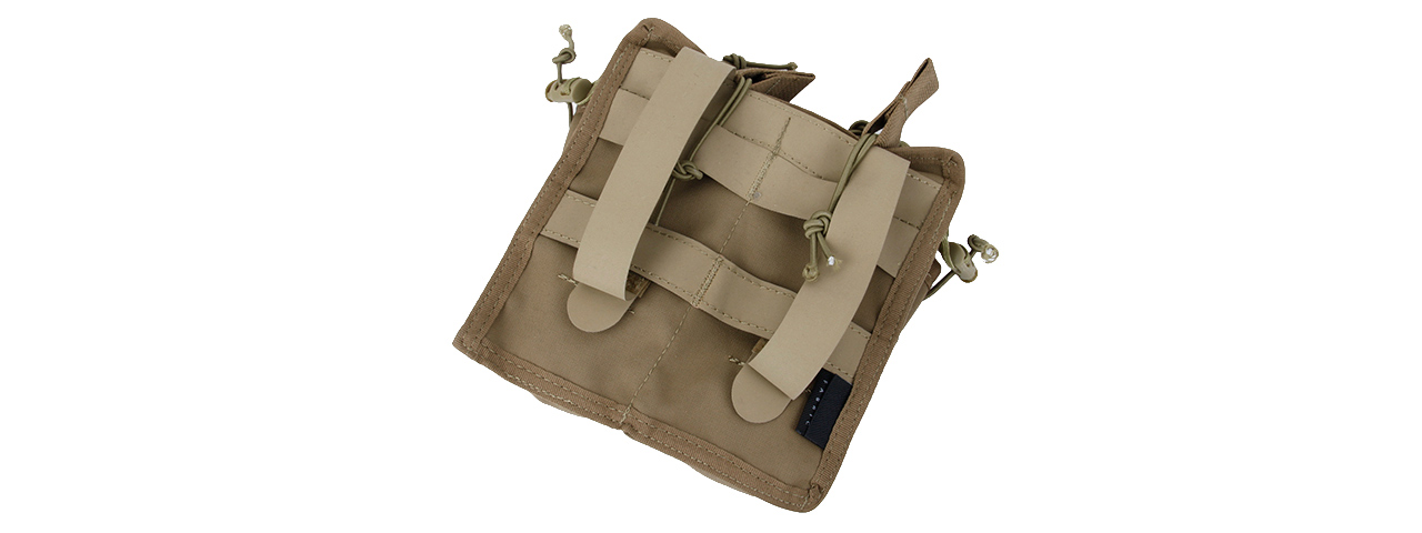 AMA DOUBLE OPEN TOP MAGAZINE POUCH W/ PARACORD LACING - COYOTE BROWN - Click Image to Close