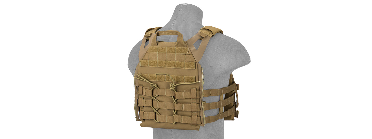 T2423CB VERSATILE LIGHT SCOUT AIRSOFT TACTICAL VEST (COYOTE BROWN) - Click Image to Close