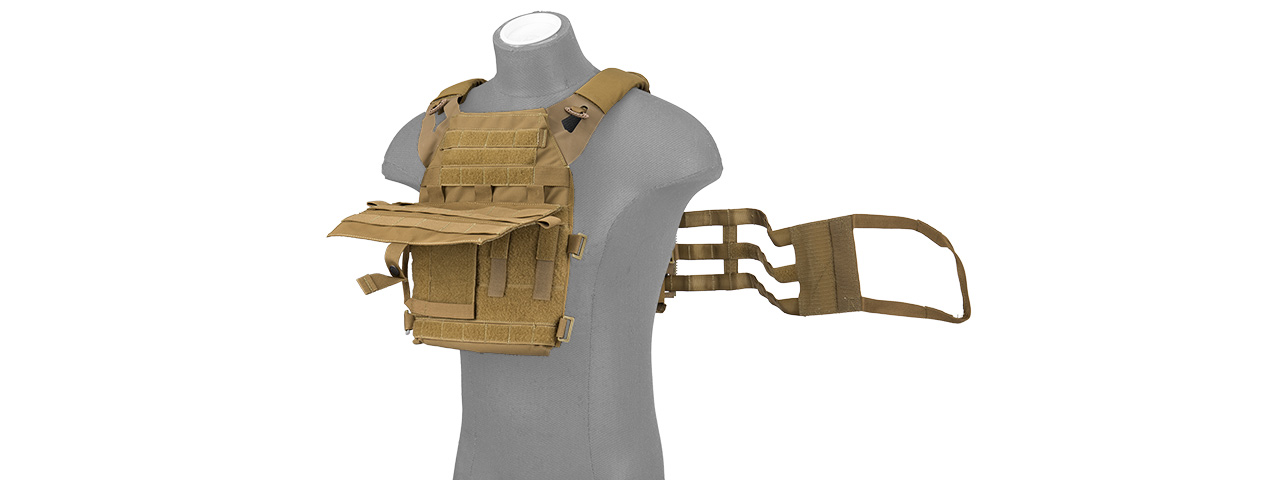 T2423CB VERSATILE LIGHT SCOUT AIRSOFT TACTICAL VEST (COYOTE BROWN) - Click Image to Close