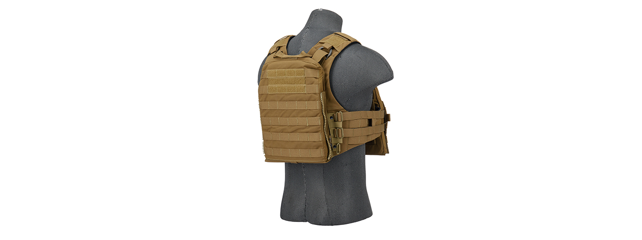 T2437CB QD TACTICAL AIRSOFT TACTICAL VEST (COYOTE BROWN) - Click Image to Close