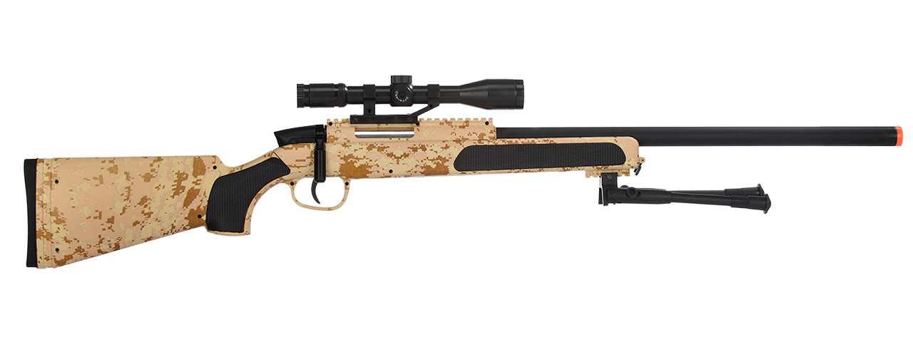 ZM51C MK51 SPRING BOLT ACTION AIRSOFT RIFLE W/ SCOPE (DESERT DIGITAL) - Click Image to Close