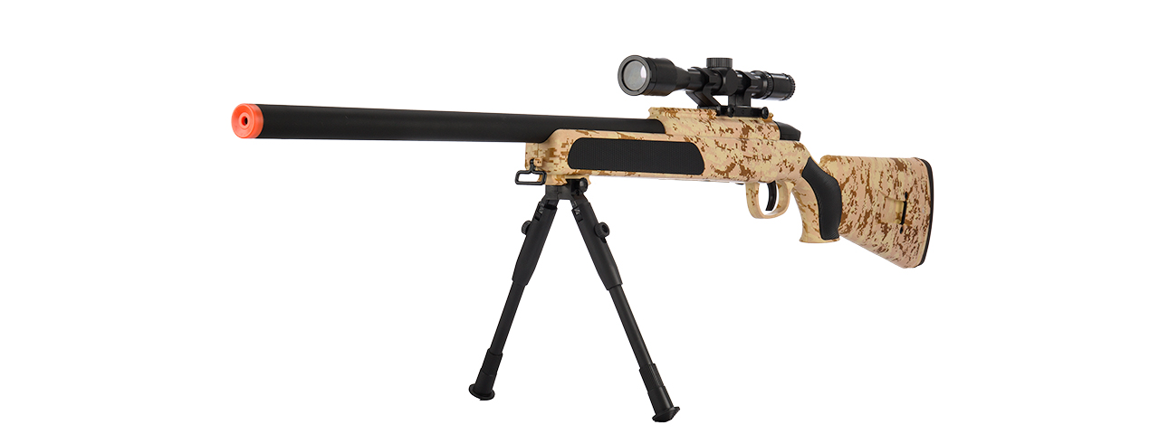 ZM51C MK51 SPRING BOLT ACTION AIRSOFT RIFLE W/ SCOPE (DESERT DIGITAL)