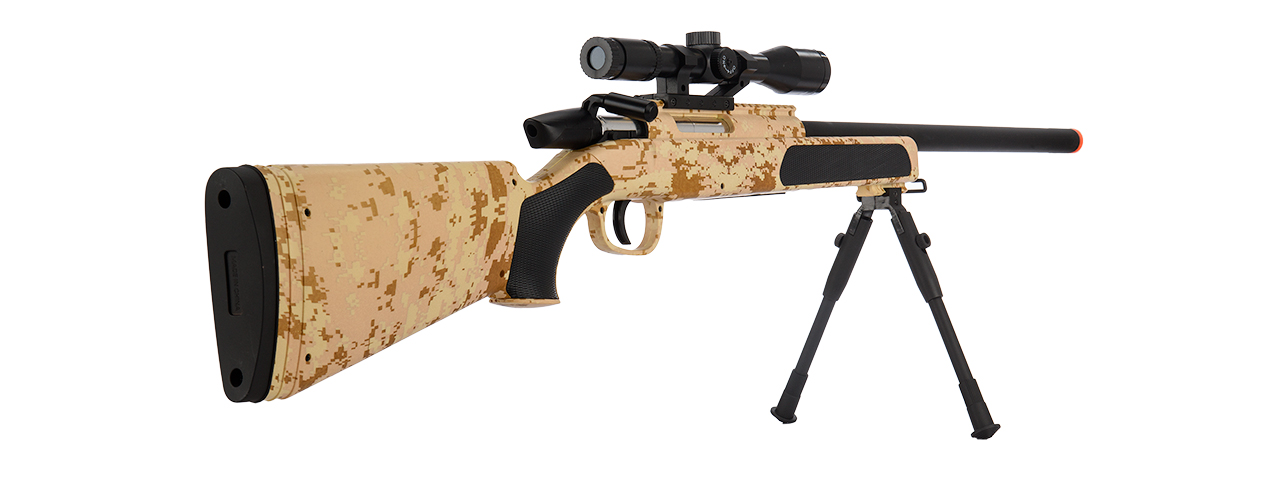 ZM51C MK51 SPRING BOLT ACTION AIRSOFT RIFLE W/ SCOPE (DESERT DIGITAL) - Click Image to Close