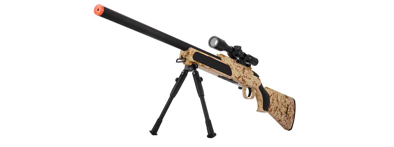 ZM51C MK51 SPRING BOLT ACTION AIRSOFT RIFLE W/ SCOPE (DESERT DIGITAL)