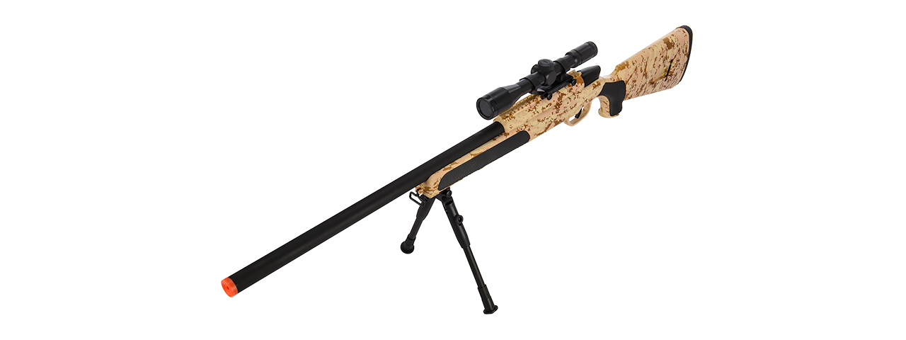 ZM51C MK51 SPRING BOLT ACTION AIRSOFT RIFLE W/ SCOPE (DESERT DIGITAL)