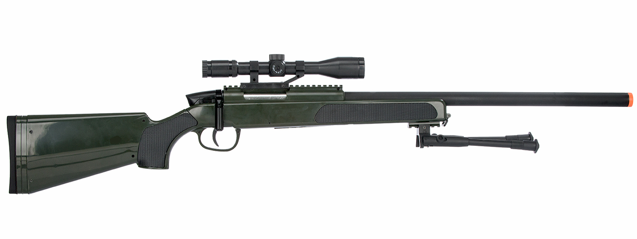 ZM51G MK51 SPRING BOLT ACTION AIRSOFT RIFLE W/ SCOPE (OD GREEN)