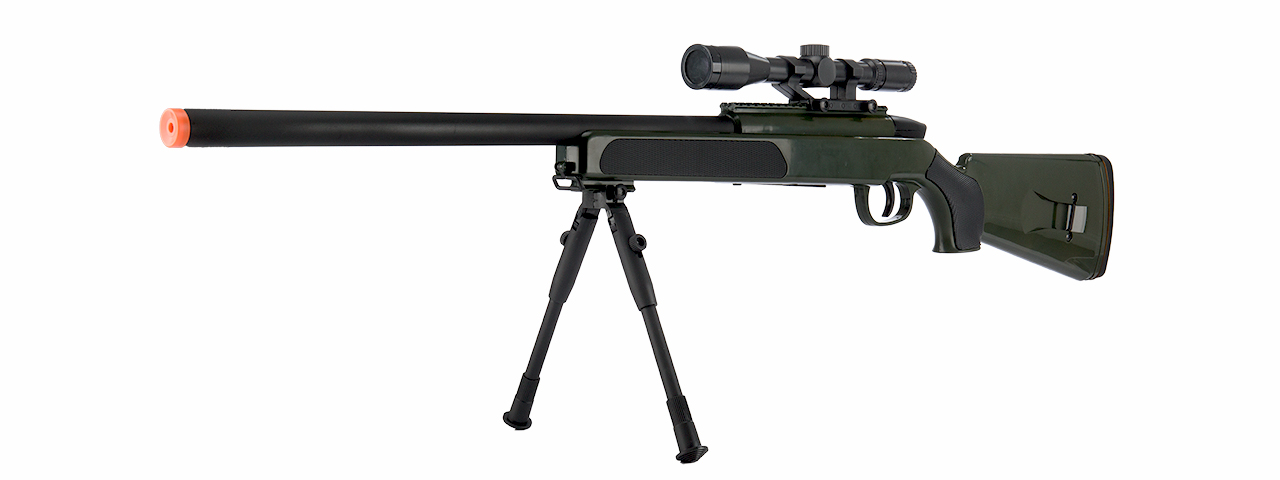 ZM51G MK51 SPRING BOLT ACTION AIRSOFT RIFLE W/ SCOPE (OD GREEN)