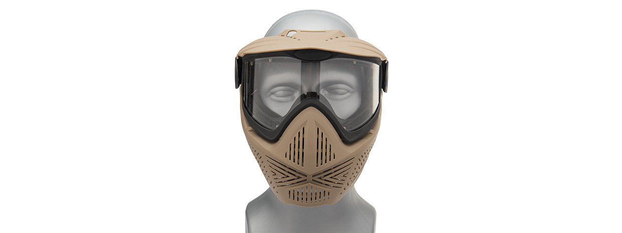 G-Force F2 Single Layer Full Face Mask - TAN - Click Image to Close