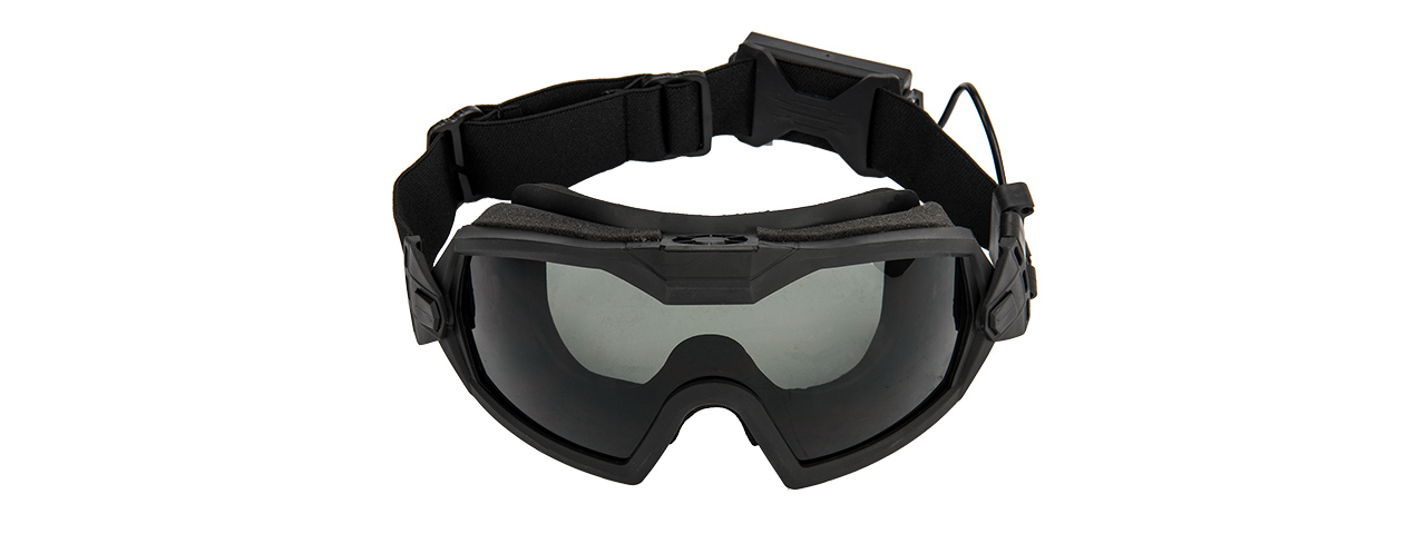 G-Force Full Seal Airsoft Goggles w/ Built-In Fan [Clear Lens] (BLACK)