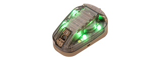 G-Force Identification Friend or Foe IFF Helmet Marker Light (TAN / GREEN)