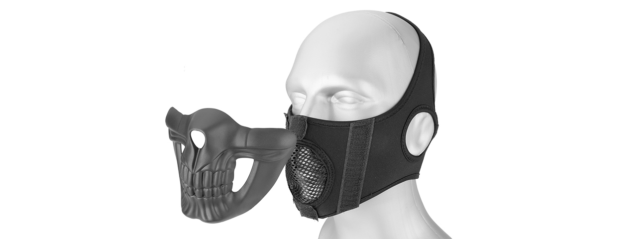 Lower Skull Mask Face Protection (BLACK)