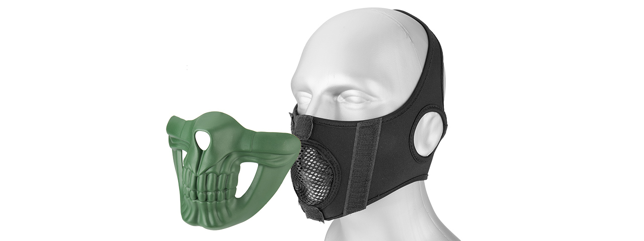 Lower Skull Mask Face Protection (GREEN)