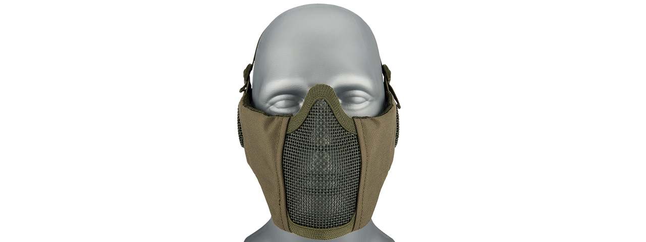 G-Force Tactical Elite Face and Ear Protective Mask (Color: OD Green) - Click Image to Close