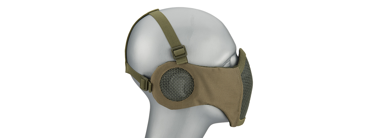 G-Force Tactical Elite Face and Ear Protective Mask (Color: OD Green) - Click Image to Close