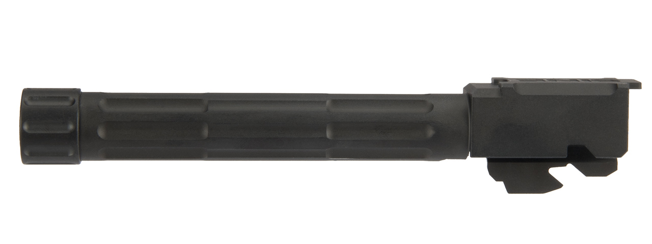 FLUTED / THREADED OUTER BARREL FOR G-SERIES GBB PISTOLS (BLACK)