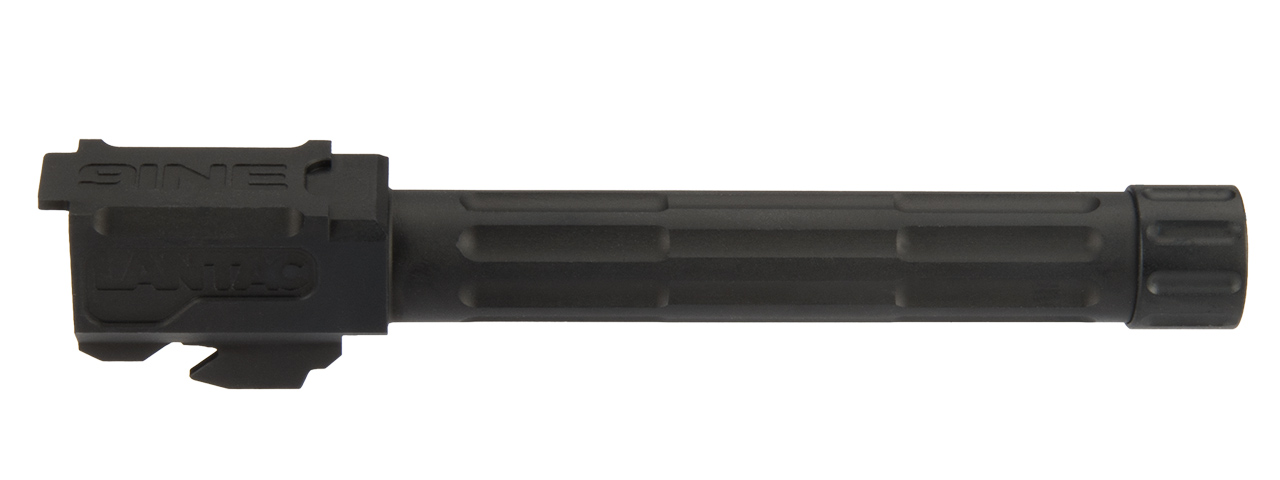FLUTED / THREADED OUTER BARREL FOR G-SERIES GBB PISTOLS (BLACK) - Click Image to Close