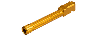 FLUTED / THREADED OUTER BARREL FOR G-SERIES GBB PISTOLS (GOLD)