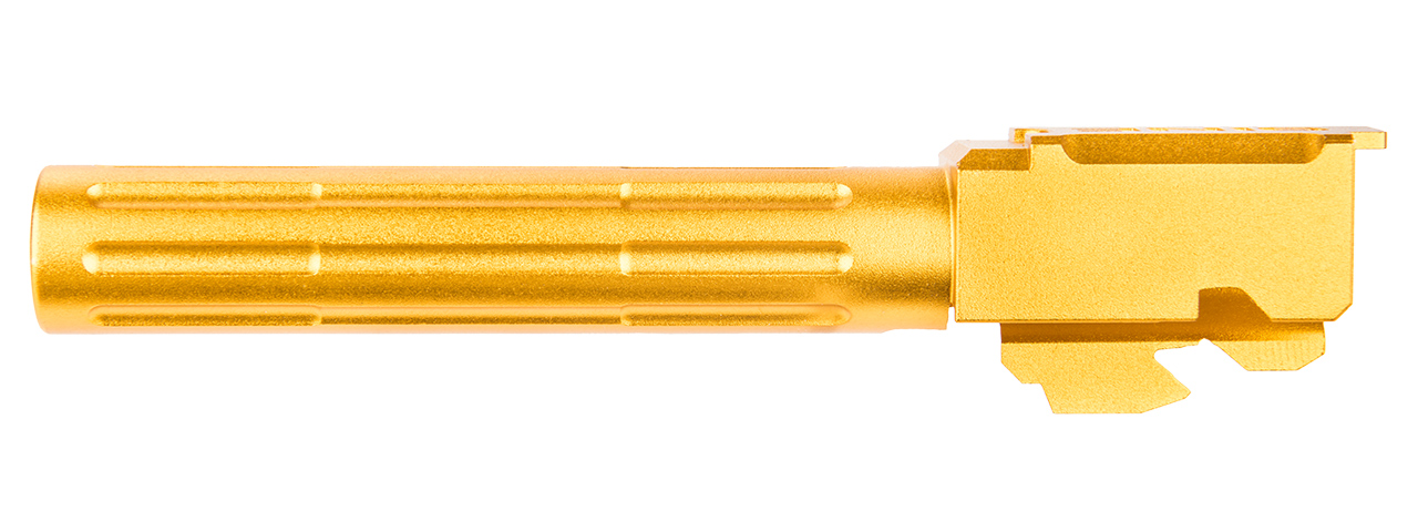 ALUMINUM FLUTED AIRSOFT OUTER BARREL FOR TM G17 SERIES (GOLD)