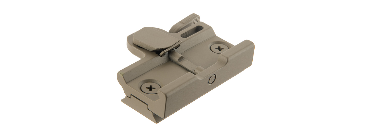ATLAS CUSTOM WORKS 20MM PICATINNY THROW MOUNT LEVER FOR DOVETAIL RAILS (TAN) - Click Image to Close