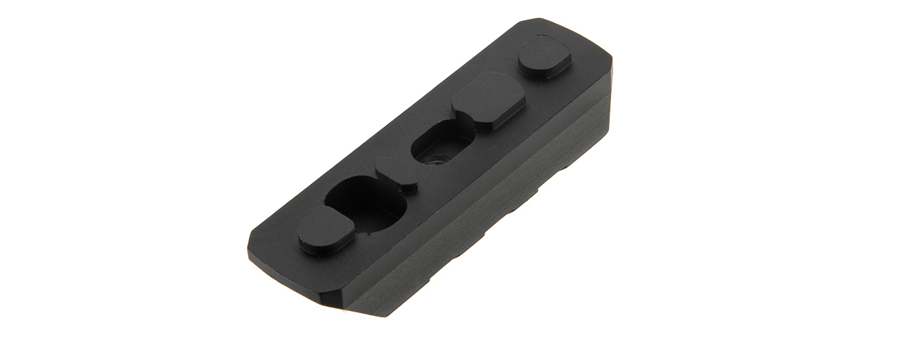 ATLAS CUSTOM WORKS 3-SLOT FULL METAL KEYMOD PICATINNY RAIL SEGMENT (BLACK) - Click Image to Close