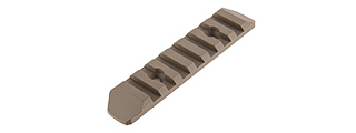 ATLAS CUSTOM WORKS 7-SLOT FULL METAL KEYMOD PICATINNY RAIL SEGMENT (TAN)