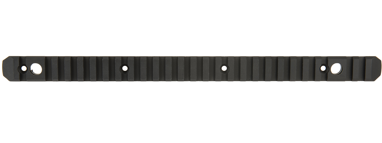 ATLAS CUSTOM WORKS 26-SLOT FULL METAL KEYMOD PICATINNY RAIL SEGMENT (BLACK)