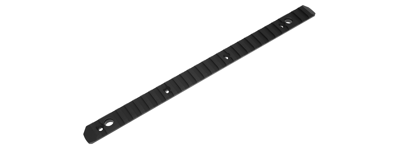 ATLAS CUSTOM WORKS 26-SLOT FULL METAL KEYMOD PICATINNY RAIL SEGMENT (BLACK) - Click Image to Close