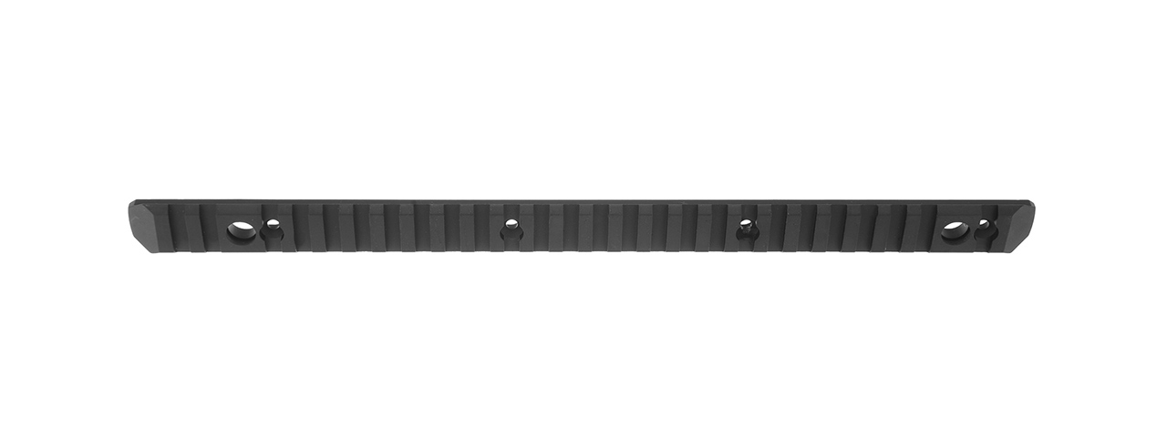 ATLAS CUSTOM WORKS 26-SLOT FULL METAL KEYMOD PICATINNY RAIL SEGMENT (BLACK) - Click Image to Close